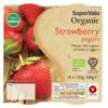SuperValu Organic Strawberry Yogurt 4 Pack (125 g)