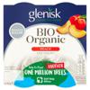 Glenisk Bio Organic Peach Yogurt 4 Pack (125 g)