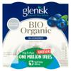 Glenisk Bio Organic Blueberry Yogurt 4 Pack (125 g)
