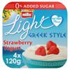 Muller Light Greek Style Strawberry Yogurt 4 Pack (120 g)