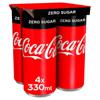 Coca-Cola Zero Sugar Cans 4 Pack (330 ml)