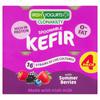 Irish Yogurts 0% Fat Summer Berries Kefir 4 Pack (500 g)