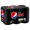 Pepsi Max Sugar Free Cola Cans 6 Pack (330 ml)