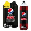 Pepsi Max Sugar Free Cola Twinpack Bottles (2 L)