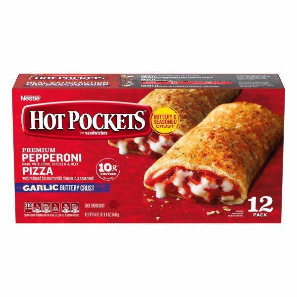 Review Hot Pockets Sandwiches Premium Pepperoni Pizza Garlic Buttery Crust