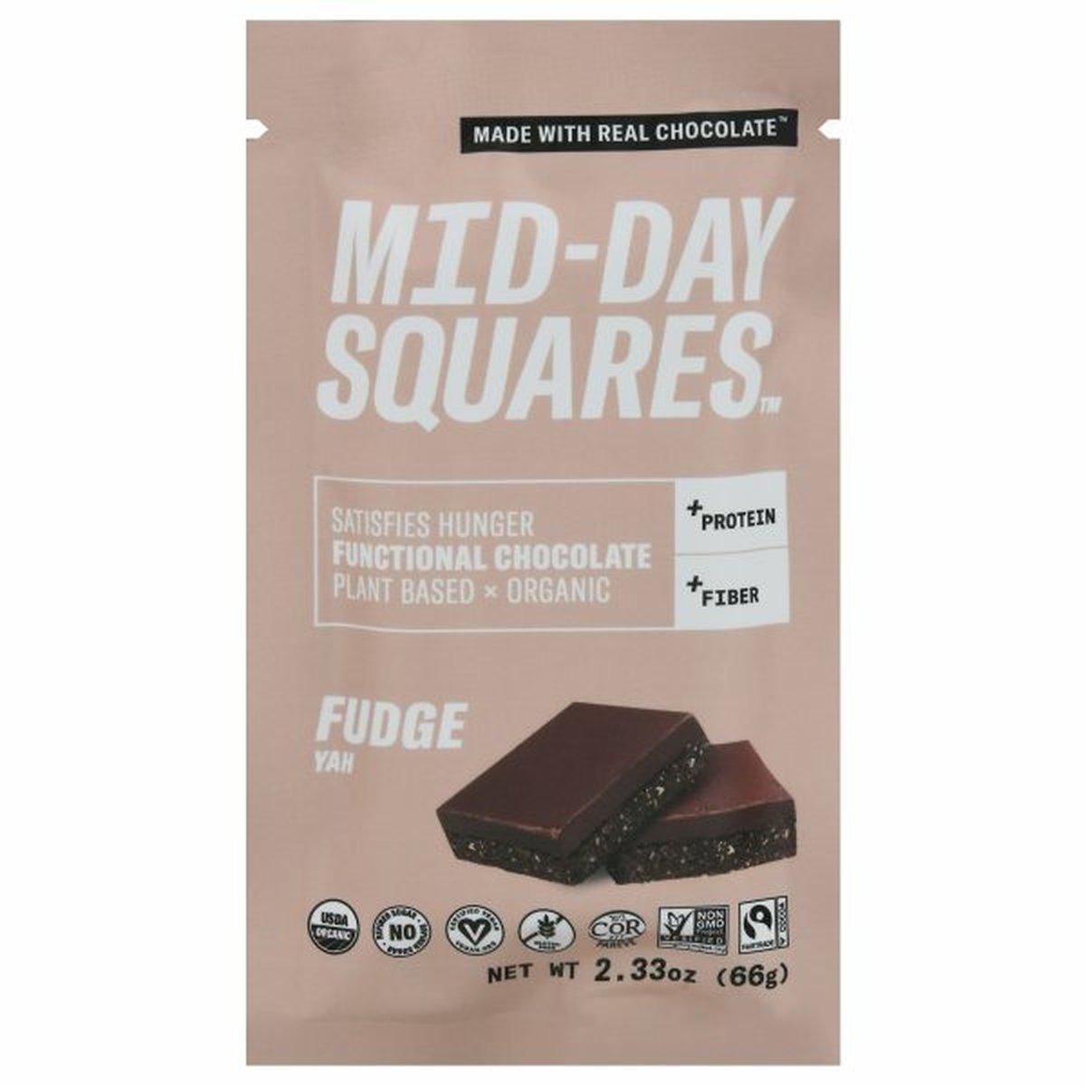 Mid-Day Squares Functional Chocolate Bar, Fudge Yah