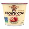 Brown Cow Cream Top Yogurt, Whole Milk, Strawberry on the Bottom