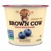 Brown Cow Cream Top Yogurt, Whole Milk, Blueberry on the Bottom