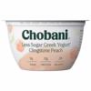 Chobani Yogurt, Less Sugar, Low-Fat, Greek, Clingstone Peach