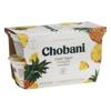 Chobani Yogurt, Greek, Pineapple on the Bottom, Value 4 Pack