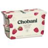 Chobani Yogurt, Greek, Non-Fat, Raspberry on the Bottom, Value 4 Pack