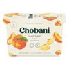 Chobani Yogurt, Greek, Non-Fat Peach, 4 Value Pack