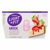 Light + Fit Yogurt, Nonfat, Strawberry Cheesecake, Greek