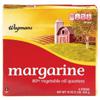 Wegmans Margarine 80% Vegetable Oil Quarters, 4 Sticks