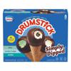 Drumstick Simply Dipped Frozen Dairy Dessert Cones, Mint/Vanilla Fudge/Vanilla, 8 Pack