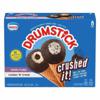 Drumstick Frozen Dairy Dessert Cones, Vanilla Fudge/Cookies 'N' Cream, 8 Pack