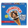 Drumstick Frozen Dairy Dessert Cones, Triple Chocolate, King Size, 5 Pack