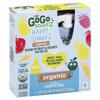 GoGo Squeez Fruit & Veggies, Organic, Apple Pear Yellow Carrot Raspberry, 4 Pack