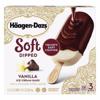 Haagen-Dazs Soft Dipped Ice Cream Bars, Vanilla, Velvety Soft Coating, 3 Pack