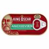 King Oscar Anchovies, Flat Fillets, in Olive Oil