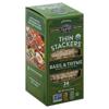 Lundberg Thin Stackers Puffed Grain Cakes, Organic, Basil & Thyme, Lightly Salted