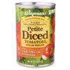 Wegmans Petite Diced Steam Peeled Tomatoes with Garlic, Olive Oil & Seasoning