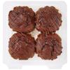 Wegmans Muffins, Double Chocolate, 4 Pack