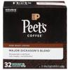 Peet's Coffee Coffee, Dark Roast, Major Dickason’s Blend, K-Cup Pods, 32 Pack