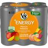 V8 +Energy Healthy Energy Drink, Natural Energy from Tea, Peach Mango