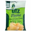 Utz Potato Chips, Sour Cream & Onion, Ripple, Big Bag