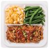 Wegmans Perfect Portions Meal Pulled Pork with BBQ Sauce, Seasoned Green Beans and Macaroni & Cheese