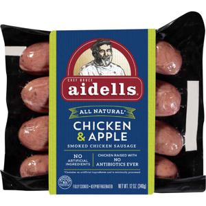 Aidells Chicken Sausage Chicken & Apple Smoked All Natural - 4 ct