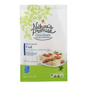 Nature's Promise Free from Wild Caught Cod Boneless Skinless - 4 ct Frozen