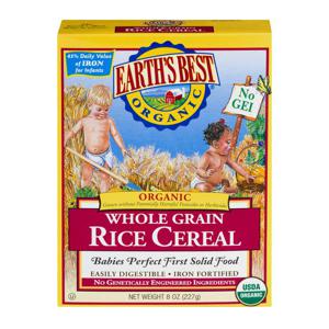 Earth's Best Cereal Rice Whole Grain Organic