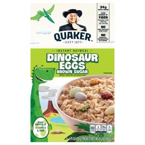 Quaker Instant Oatmeal Dinosaur Eggs Brown Sugar - 8 ct