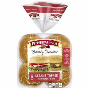 Pepperidge Farm Bakery Classics Sesame Topped Hamburger Buns