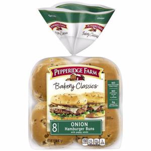 Pepperidge Farm Bakery Classics Onion with Poppy Seeds Hamburger Buns