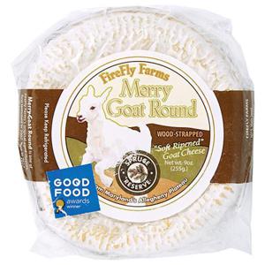 Fire Fly Farms Merry Goat Round Spruce Reserve Goat Cheese