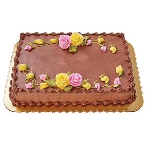 Wegmans 1/4 Gold Cake w/ Chocolate Buttercream