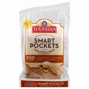 Toufayan Smart Pockets, 100% Whole Wheat