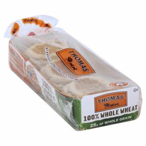 Thomas' Nooks & Crannies English Muffins, 100% Whole Wheat