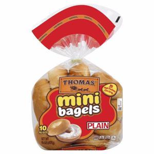 Thomas' Bagels, Plain, Mini, Pre-sliced