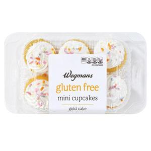 Wegmans Cupcakes, Mini, Gold Cake, Gluten Free