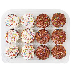 Wegmans Cupcakes, Iced, Assorted, Large