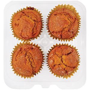 Wegmans Muffins, Pumpkin, 4 Pack