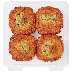 Wegmans Muffins, Blueberry, 4 Pack