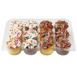 Wegmans Mini Iced Assorted Cupcakes, 12 Pack