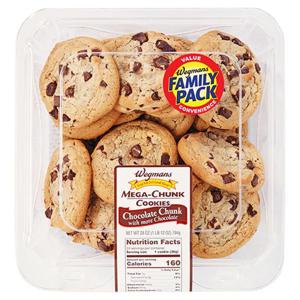 Wegmans Mega Chocolate Chunk Cookies, FAMILY PACK