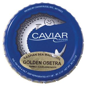 Caviar Russe Caspian Sea Malossol Golden Osetra