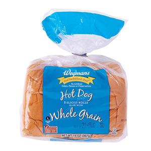 Wegmans Whole Grain Hot Dog Rolls, 8 Pack